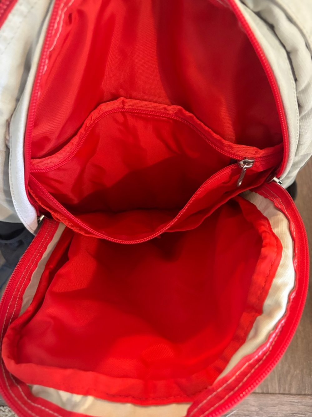 The North Face Gray, Black and Red Men’s Backpack with Front Bungee - Picture 6 of 6